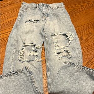 Aeropostale Light Blue Distressed Boyfriend Jeans